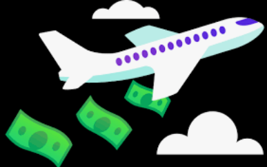 Photo of a plane dropping money